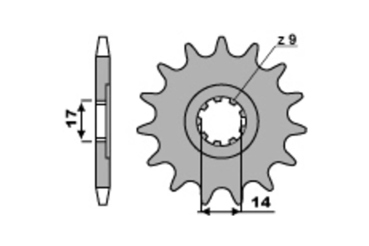 Pignon PBR acier standard - 428