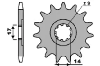 Pignon PBR acier standard - 428