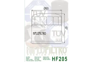 Filtre à huile HIFLOFILTRO - HF205