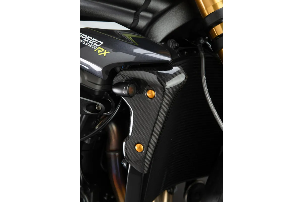 Panneau de protection radiateur droit/gauche LIGHTECH - carbone brillant