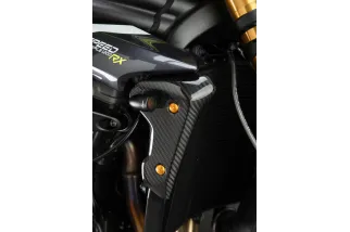 Panneau de protection radiateur droit/gauche LIGHTECH - carbone brillant