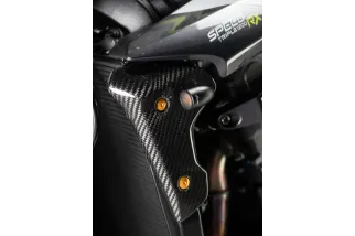 Panneau de protection radiateur droit/gauche LIGHTECH - carbone brillant