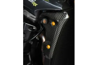 Panneau de protection radiateur droit/gauche LIGHTECH - carbone brillant