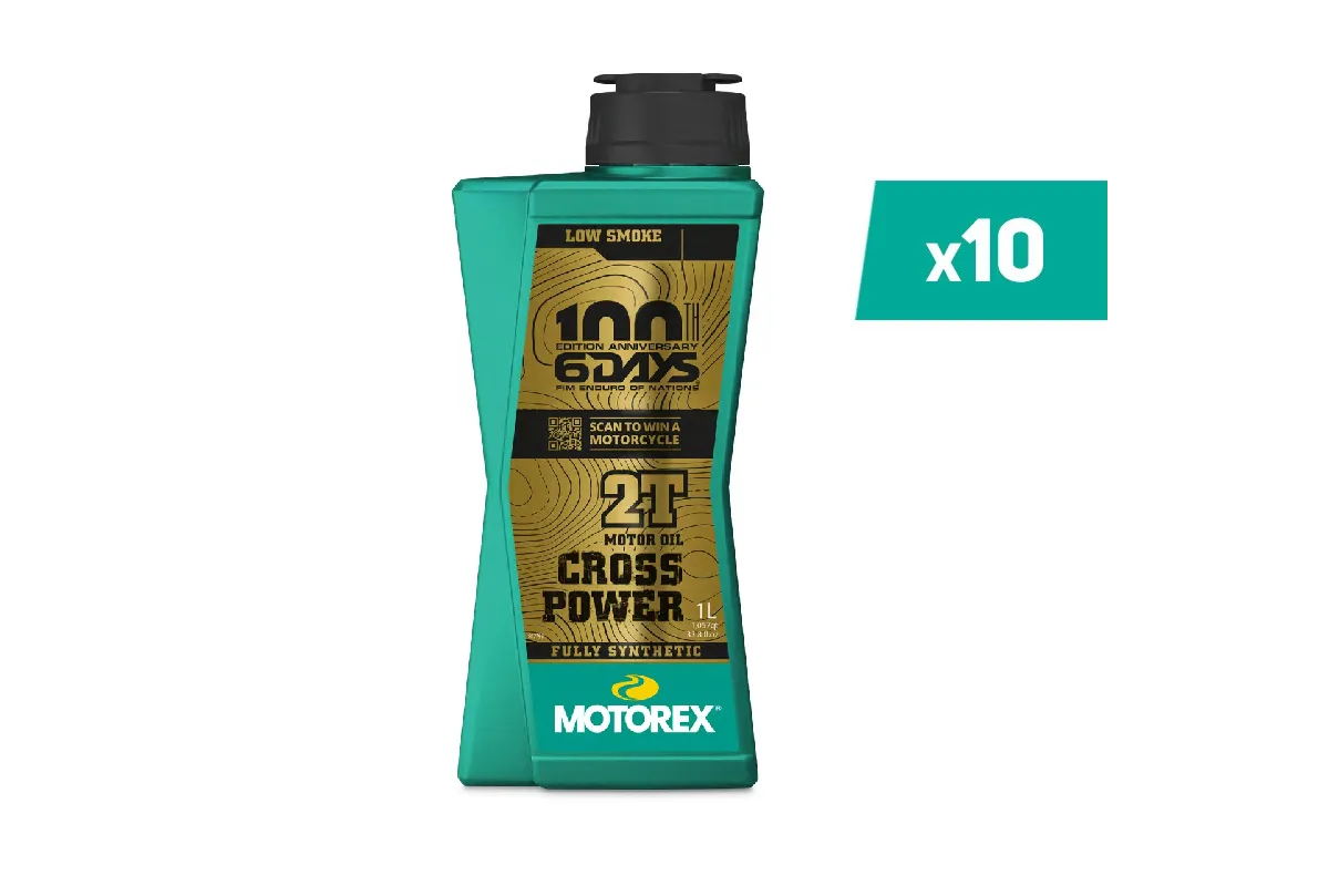 Huile moteur MOTOREX Cross Power 2T Limited Edition 6Days- 1L (x10)