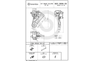 Etrier de frein arrière BREMBO Ø24mm PF24