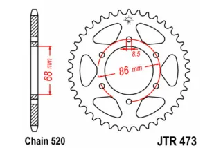 Couronne JT SPROCKETS acier standard - 520