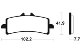 Plaquettes de frein TECNIUM Racing métal fritté - MSR341