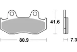 Plaquettes de frein BREMBO Scooter métal fritté - 07078XS