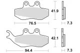 Plaquettes de frein BRAKING route/Scooter/Off-Road/Quad semi-métallique - 770SM1