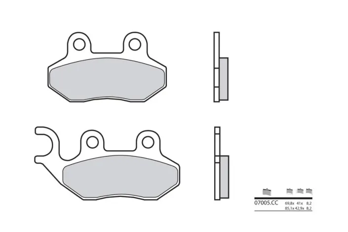 Plaquettes de frein BREMBO Scooter carbone céramique - 07005CC