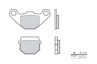 Plaquettes de frein BREMBO Scooter carbone céramique - 07026CC