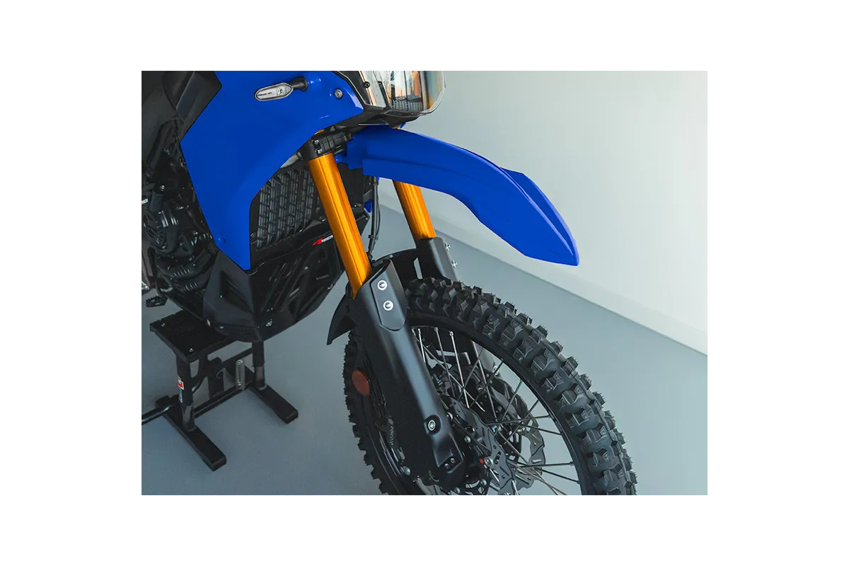 Kit garde-boue avant et protections de fourche RACETECH - bleu/noir