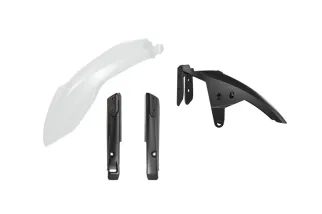 Kit garde-boue avant et protections de fourche RACETECH - blanc/noir
