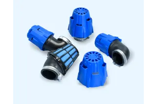 Air Box Bleu Droit Ø46mm POLINI