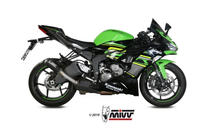 Silencieux MIVV MK3 carbone/casquette inox Kawasaki ZX6R 636