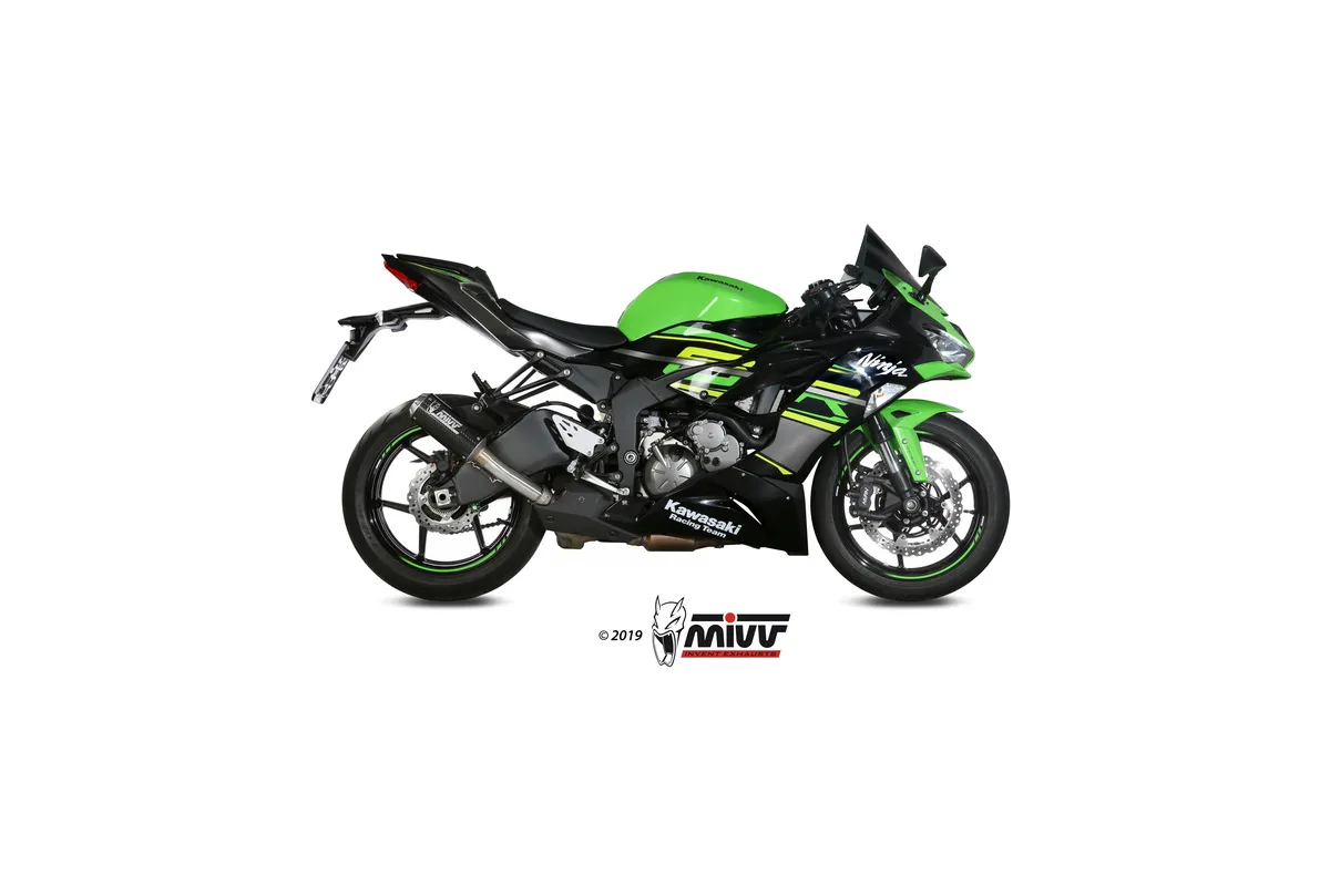 Silencieux MIVV MK3 carbone/casquette inox Kawasaki ZX6R 636