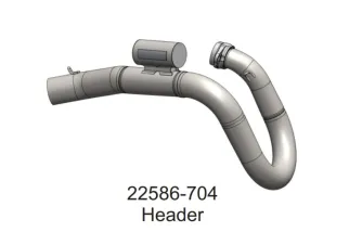 Pièce détachée YOSHIMURA - collecteur pour ligne d'échappement 225861S720