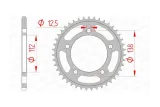 Kit chaîne AFAM 520XSR 16/43-114 - couronne standard