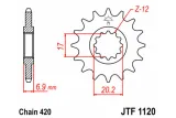 Kit chaîne JT 420 HDR - 11/62-138 - Couronne acier standard