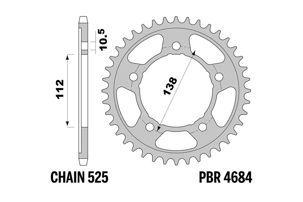 Couronne PBR acier standard - 525