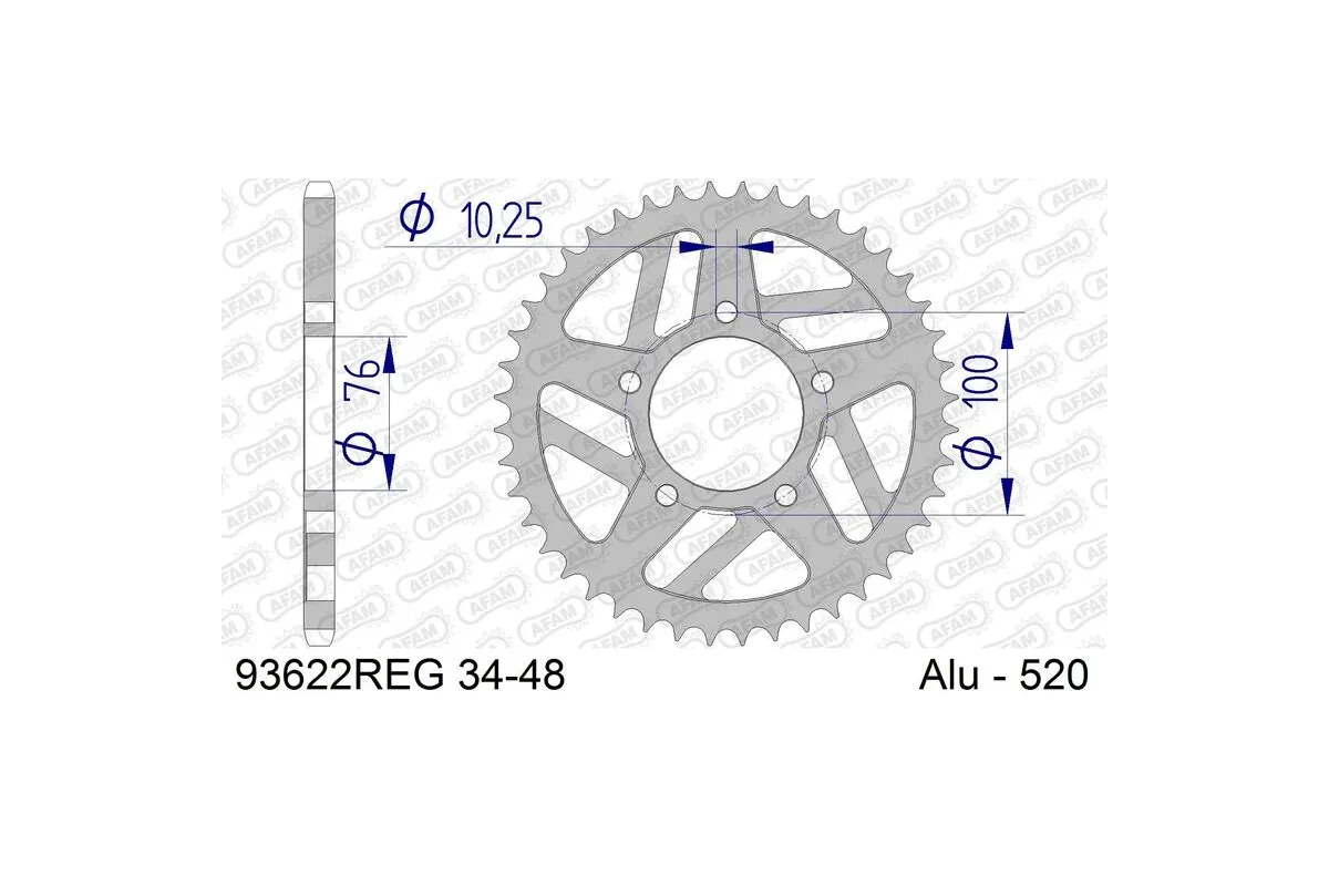 Couronne AFAM alu standard - 520