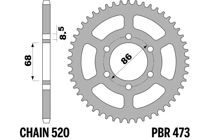 Couronne PBR acier standard - 520