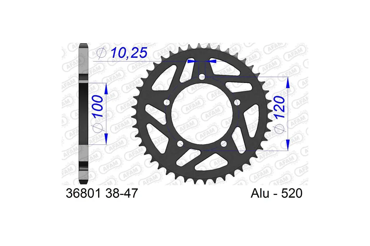 Couronne AFAM alu standard - 520