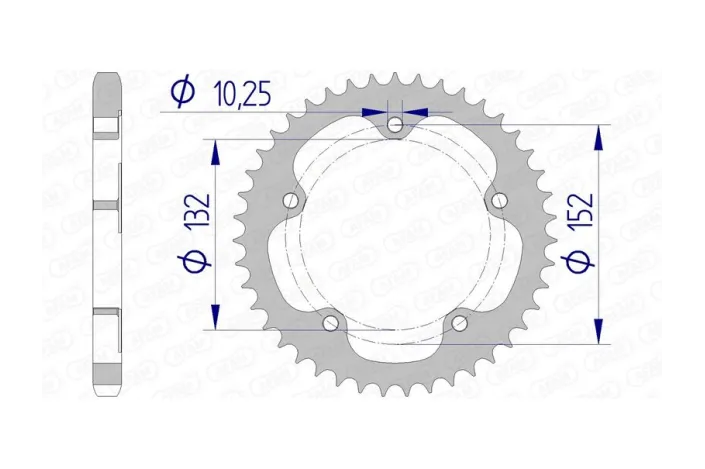 Couronne AFAM alu standard - 525