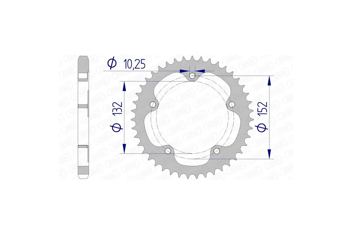 Couronne AFAM alu standard - 525