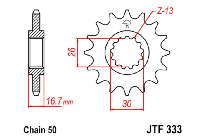 Pignon JT SPROCKETS acier standard - 530
