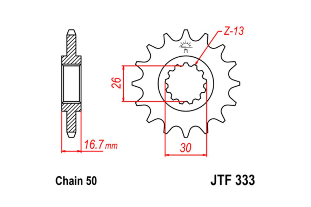 Pignon JT SPROCKETS acier standard - 530