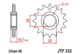 Pignon JT SPROCKETS acier standard - 530