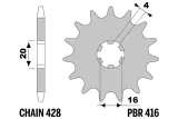 Pignon PBR acier standard - 428