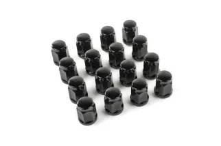Écrous de roue borgnes KIMPEX M12x1.25 - lot de 16 - noir