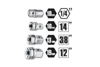 Kit de 4 adaptateurs pour clés à cliquet BETA TOOLS 123/K4