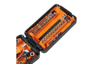 Coffret compact BETA 11 douilles multi empreintes / 21 embouts / 7 accessoires