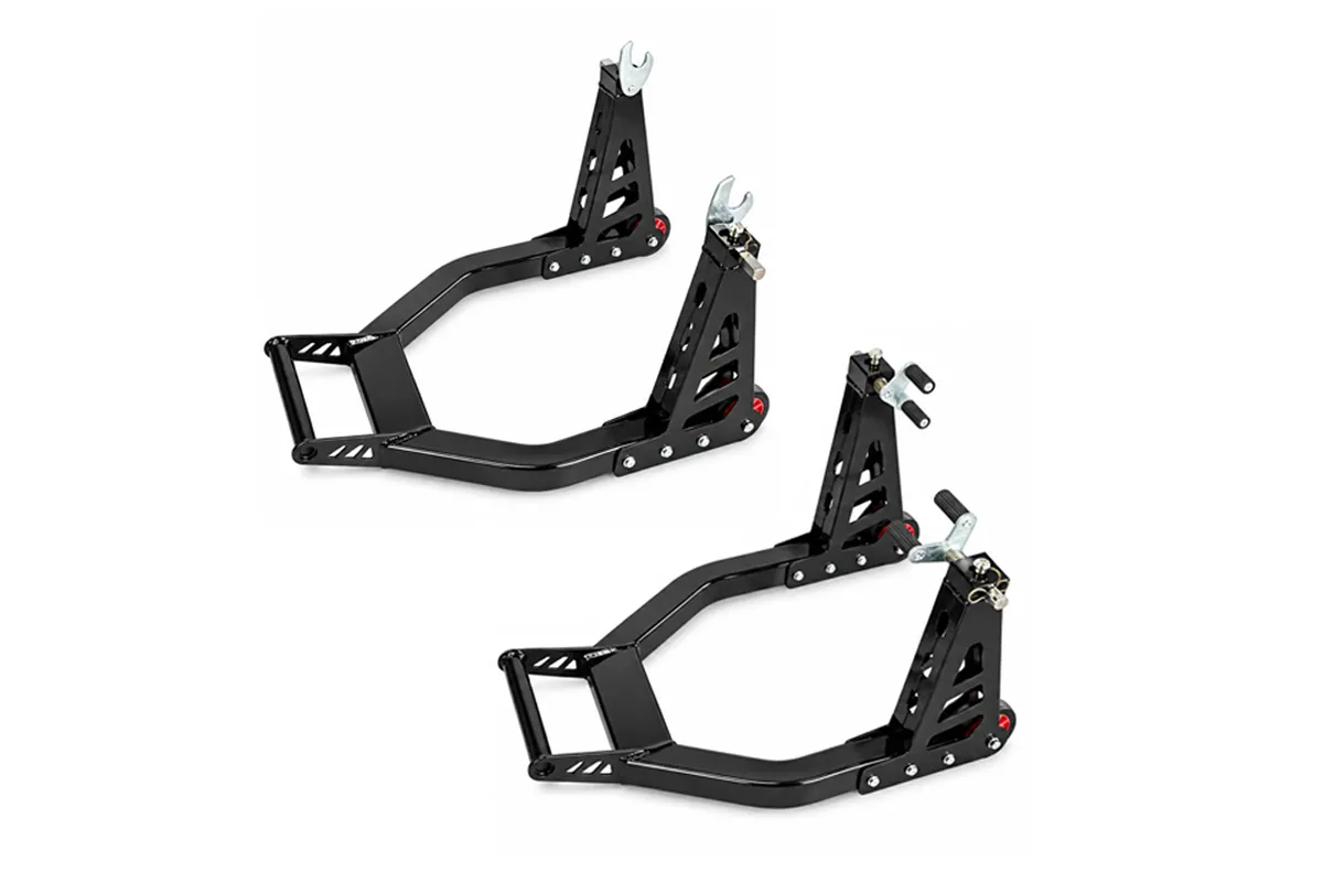 Kit VECTOR de béquilles avant et arrière pliables en aluminium
