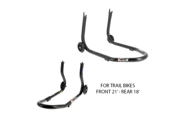 Kit VECTOR de béquilles avant et arrière pour moto Trail