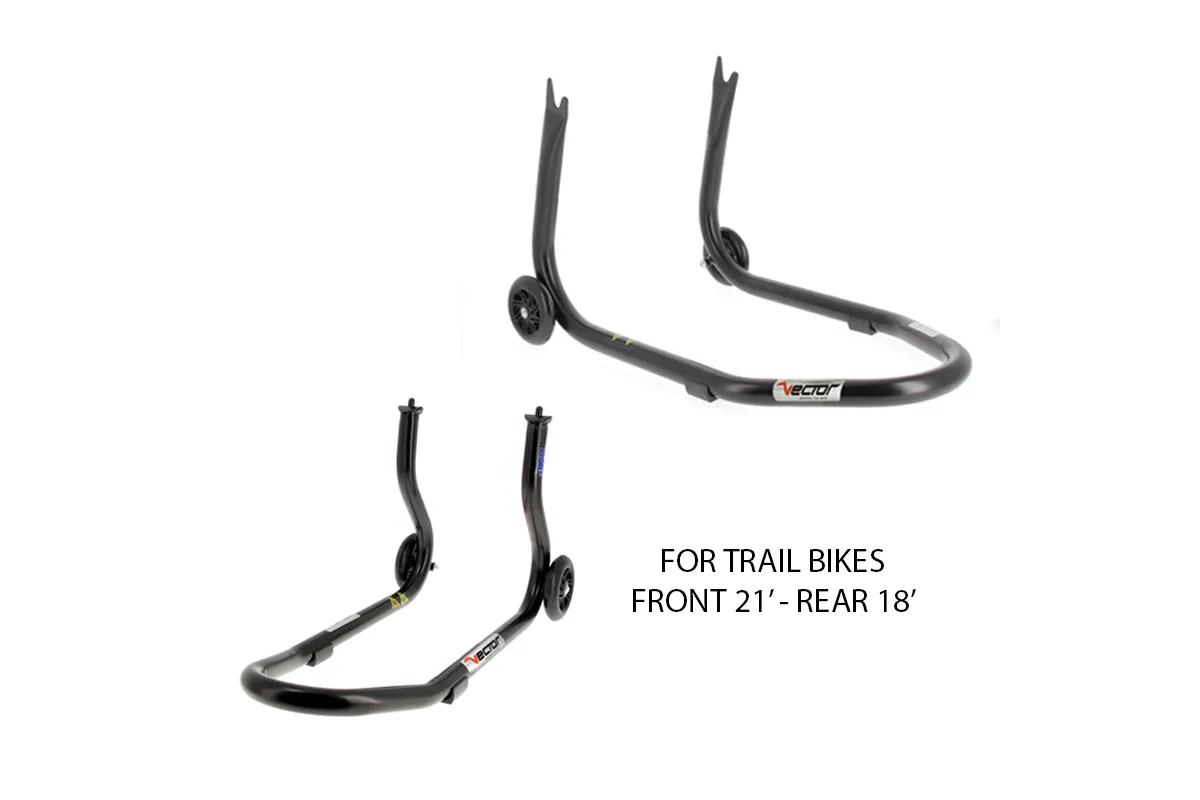 Kit VECTOR de béquilles avant et arrière pour moto Trail