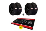 Kit VECTOR – 2 jeux de couvertures chauffantes Smart 120/200 (noires) avec tapis de paddock Pit Stop offert