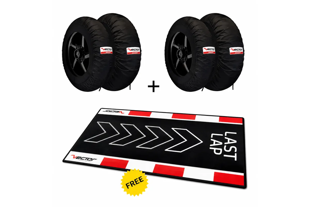 Kit VECTOR – 2 jeux de couvertures chauffantes Pro-Track 120/165 avec tapis de paddock Last Lap offert