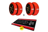 Kit VECTOR – 2 jeux de couvertures chauffantes Smart 120/190 (rouges) avec tapis de paddock Pit Stop offert