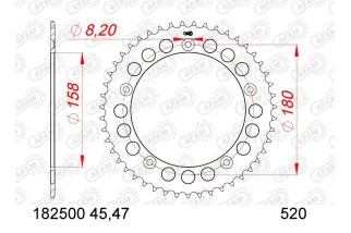 Kit chaîne AFAM 520XSR 15/43-116 - couronne standard