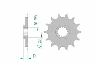 Kit chaîne AFAM 520XRR3 15/43-112 - couronne standard