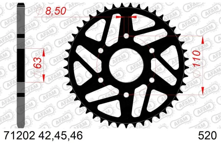Couronne AFAM acier standard - 520