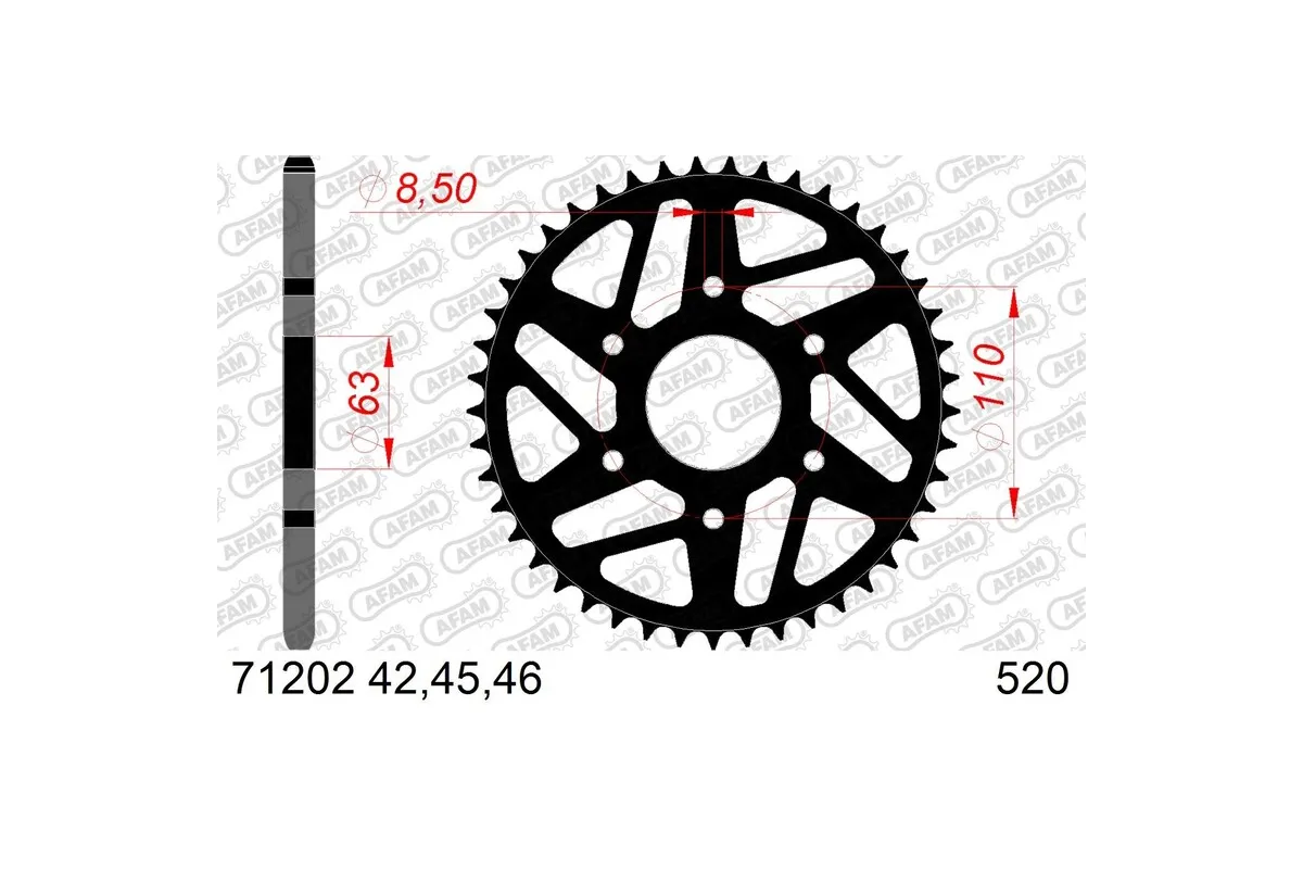 Couronne AFAM acier standard - 520