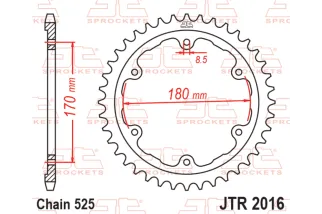 Couronne JT SPROCKETS acier standard - 525