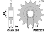 Pignon PBR acier standard - 520