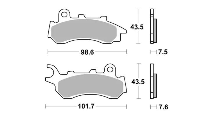 Plaquettes de frein BREMBO Scooter métal fritté - 07118XS