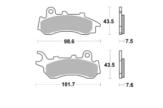 Plaquettes de frein BREMBO Scooter métal fritté - 07118XS